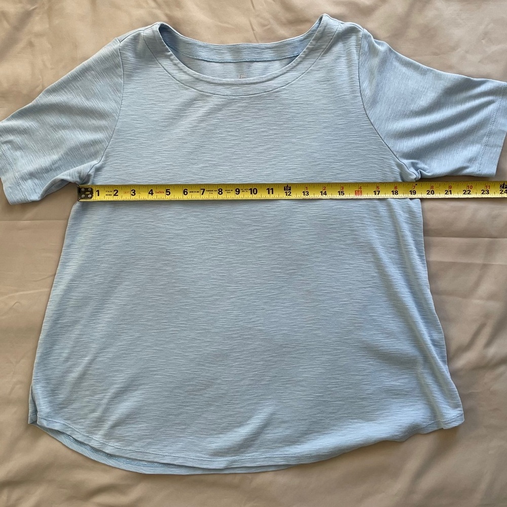 J. Jill Blue Relaxed Short Sleeve T-Shirt - Picture 3 of 5
